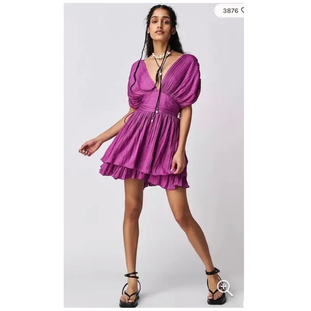 Free People Purple Bonny Mini Dress